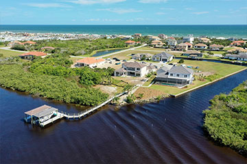 Intracoastal Waterway and Atlantic Ocean - Flagler Beach, Florida